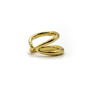 ROMALI 18K Gold-Plated Adjustable Double Band Ring