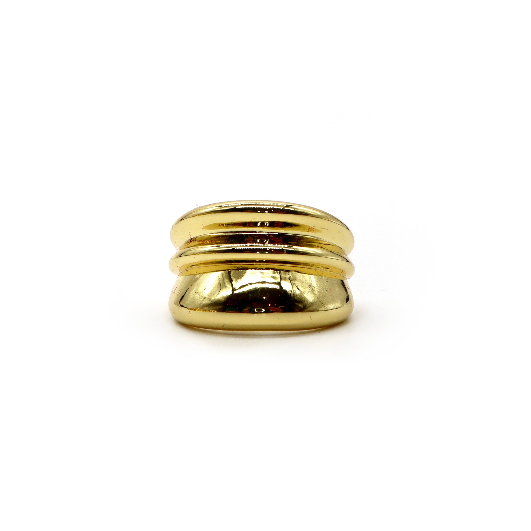 ROMALI 18K Gold-Plated Adjustable Statement Ring