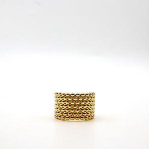 ROMALI 18K Gold-Plated Beaded Adjustable Ring