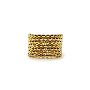 ROMALI 18K Gold-Plated Beaded Adjustable Ring