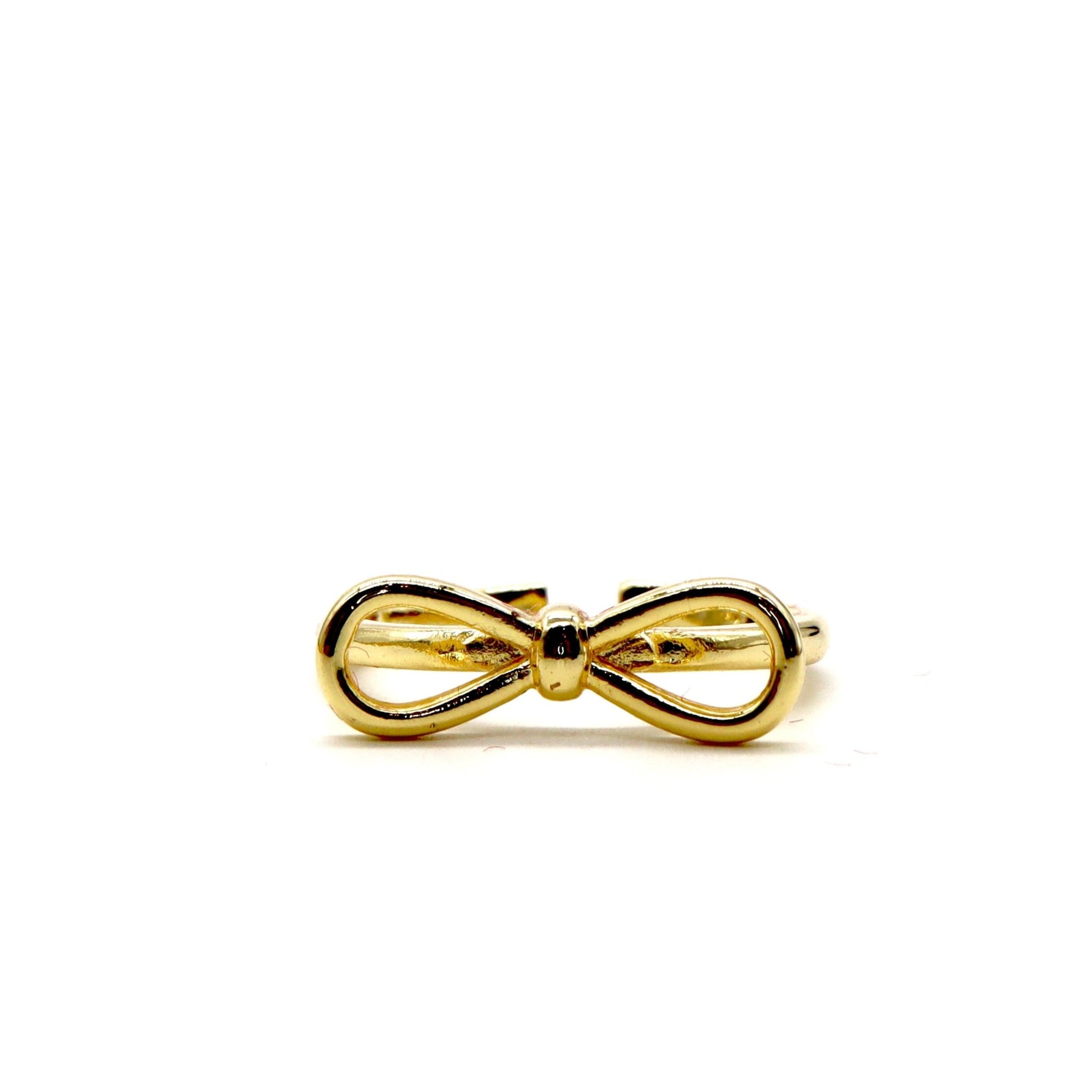 ROMALI 18K Gold-Plated Bow Adjustable Ring