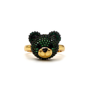 ROMALI 18K Gold-Plated Teddy Bear Adjustable Ring