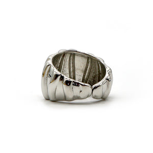 ROMALI Stainless Steel Grooved Adjustable Ring