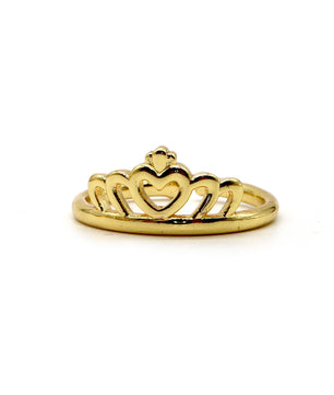 ROMALI 18K Gold-Plated Crown Adjustable Ring - ROMALI
