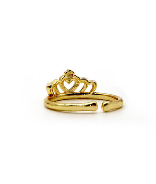 ROMALI 18K Gold-Plated Crown Adjustable Ring - ROMALI