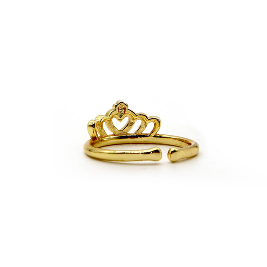 ROMALI 18K Gold-Plated Crown Adjustable Ring - ROMALI