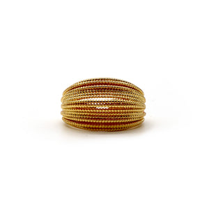 ROMALI 18K Gold-Plated Textured Adjustable Ring