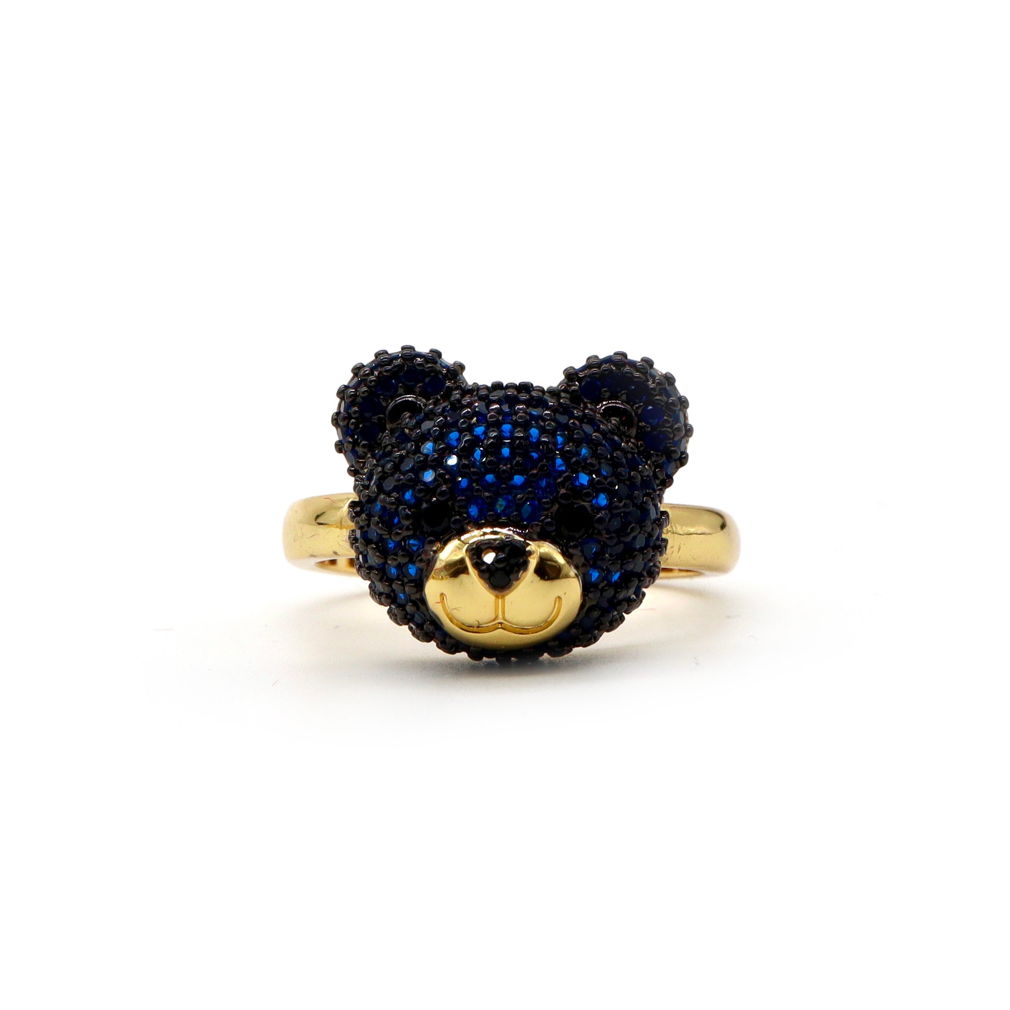 ROMALI 18K Gold-Plated Teddy Bear Adjustable Ring