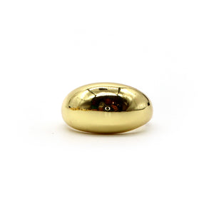 18K Gold-Plated Smooth Dome Ring – Minimalist Statement Piece