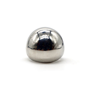 Sleek Dome Silver Ring – Stainless Steel High-Polish Finish