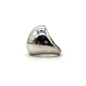 Sleek Dome Silver Ring – Stainless Steel High-Polish Finish