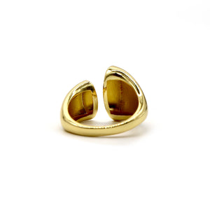 Gold Dome Split Ring – 18K Gold Plated Minimalist Design