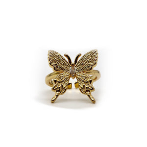 Butterfly Gold Ring – 18K Gold Plated Adjustable Ring