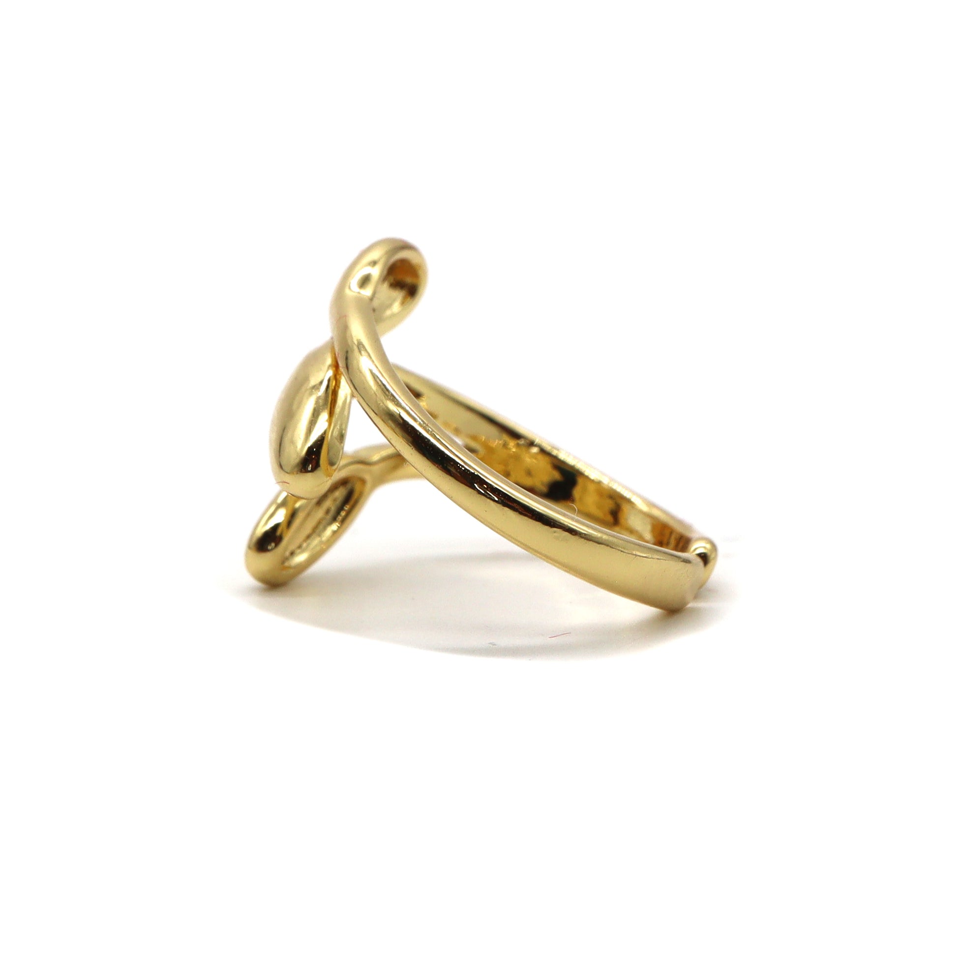 Triple Teardrop Gold Ring – 18K Gold Plated Adjustable Ring