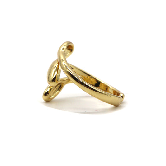 Triple Teardrop Gold Ring – 18K Gold Plated Adjustable Ring - ROMALI