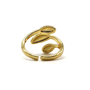 Triple Teardrop Gold Ring – 18K Gold Plated Adjustable Ring - ROMALI
