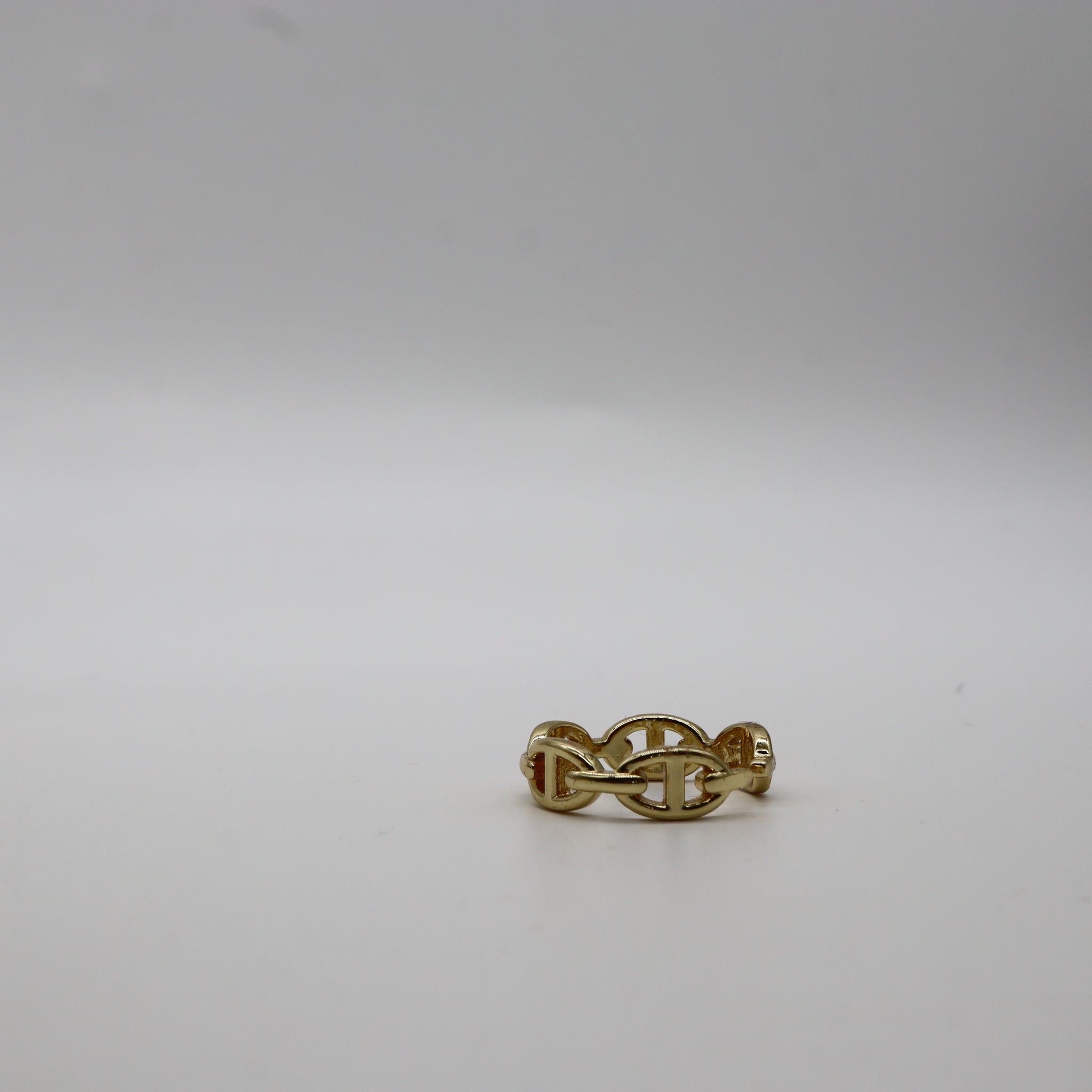 Gold Chain Link Ring – 18K Gold Plated Adjustable Band