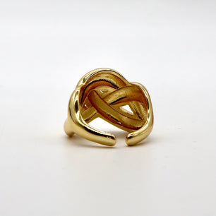 Chunky Gold Knot Ring – 18K Gold Plated