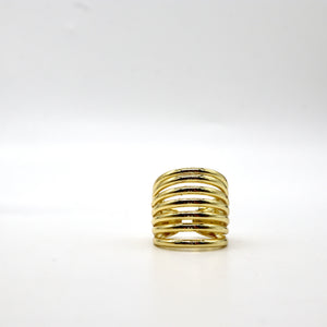 Stacked Spiral Gold Ring – 18K Gold Plated