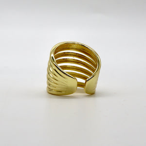 Stacked Spiral Gold Ring – 18K Gold Plated - ROMALI