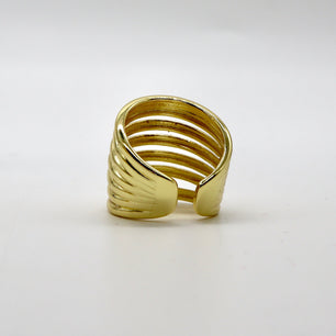 Stacked Spiral Gold Ring – 18K Gold Plated