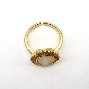 Vintage Virgin Mary Gold Ring – 18K Gold Plated