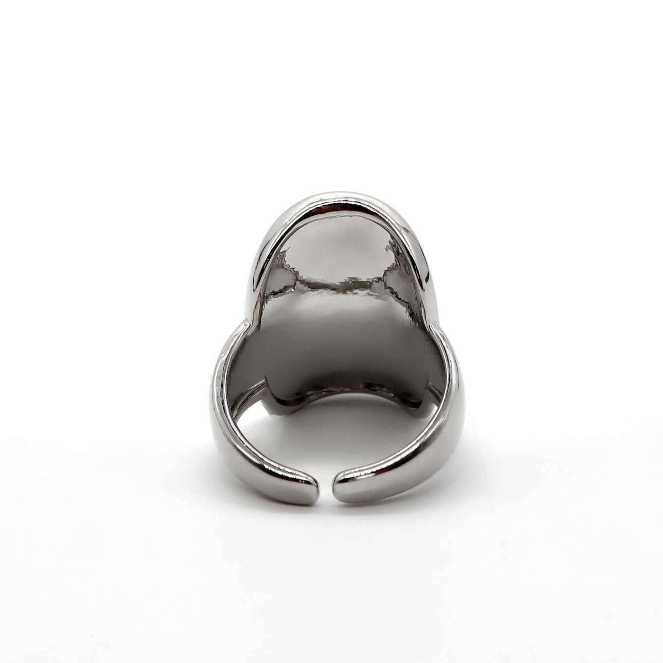 Bold Stainless Steel Dome Ring – High-Polish Finish