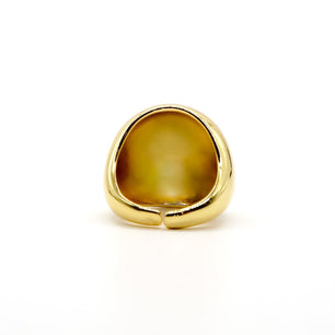 Gold-Plated Bold Dome Ring – High-Shine Finish