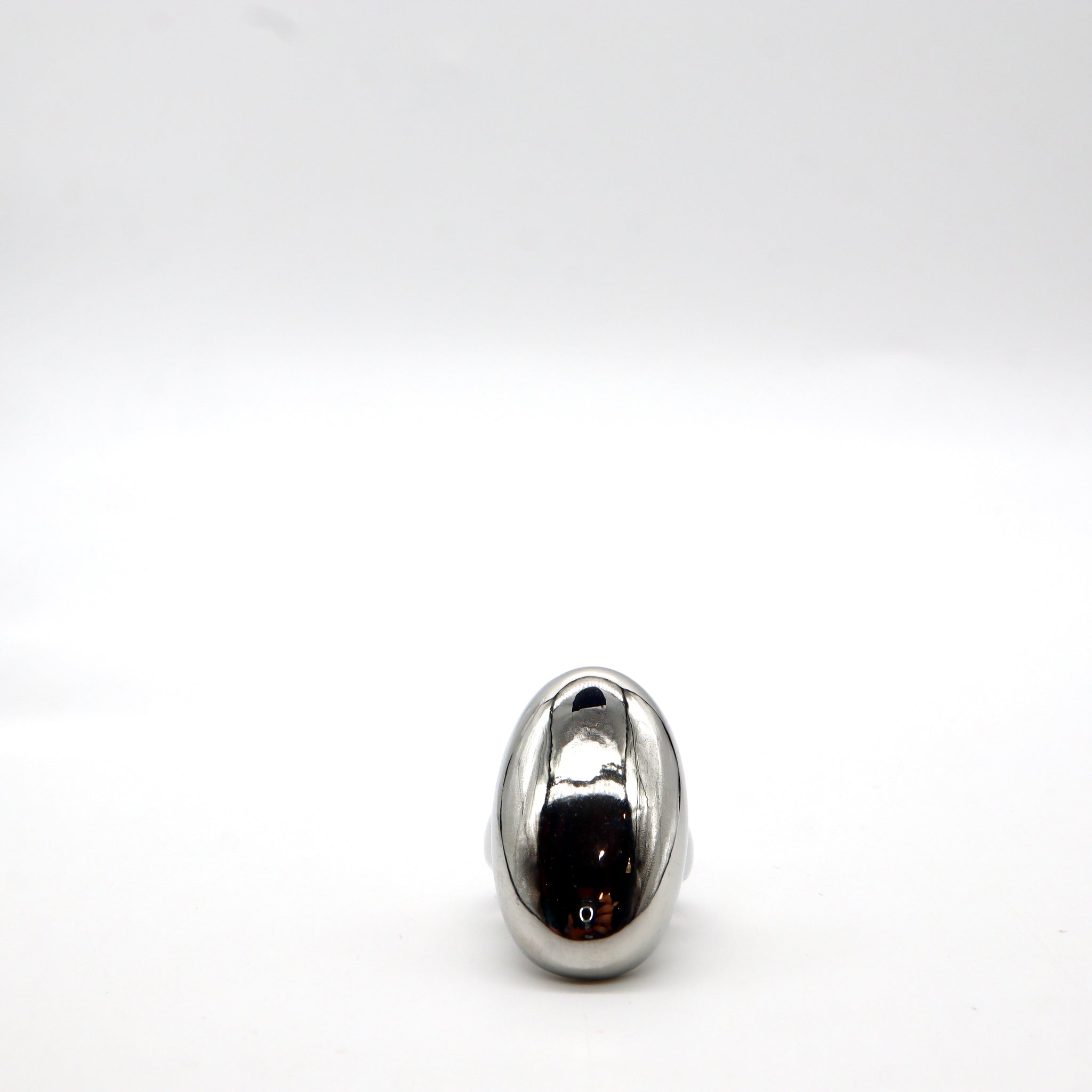 Bold Dome Silver Ring – High-Polish Stainless Steel Statement