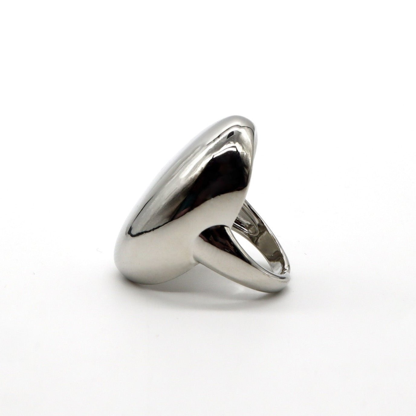 Bold Dome Silver Ring – High-Polish Stainless Steel Statement