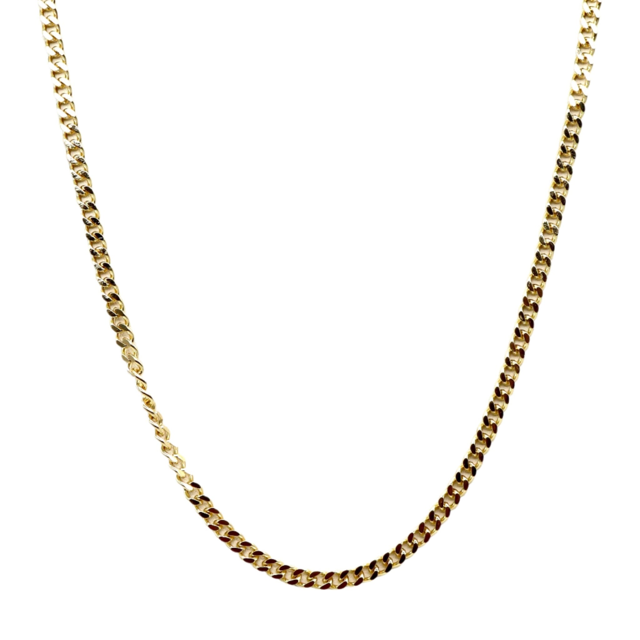 Classic Gold Curb Chain Necklace – 18K Gold Plated Stainless Steel