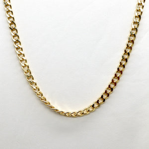 ROMALI 18K Gold Plated Classic Gold Curb Chain Necklace - ROMALI