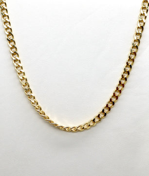 ROMALI 18K Gold Plated Classic Gold Curb Chain Necklace - ROMALI