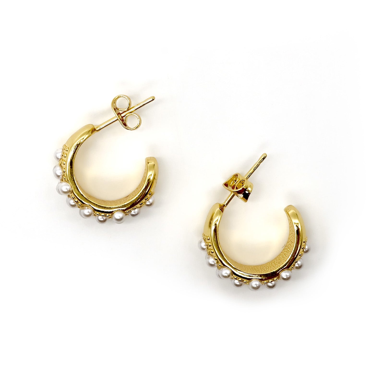 ROMALI 18K Gold-Plated Pearl Cluster Earrings