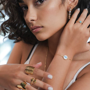 Stacked Spiral Gold Ring – 18K Gold Plated - ROMALI