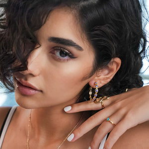 18K Gold-Plated Wavy Ring – Modern Fluid Design - ROMALI