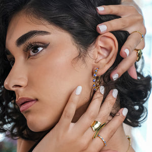 ROMALI 18k Gold-Plated Evil Eye Hoop Earrings - ROMALI