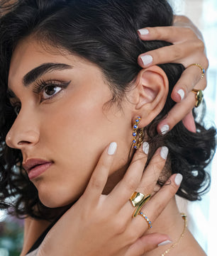 ROMALI 18k Gold-Plated Evil Eye Hoop Earrings - ROMALI