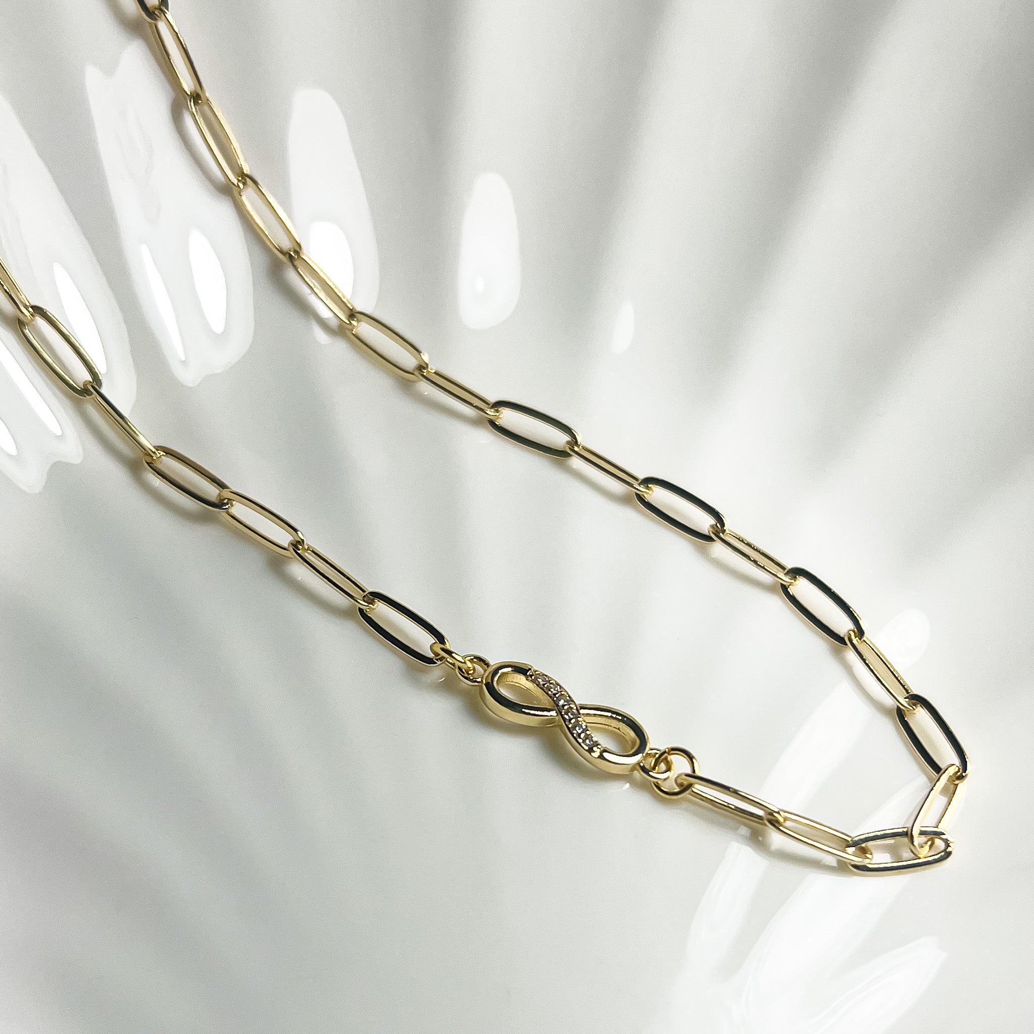 18k Goldplated Infinity Chain Necklace