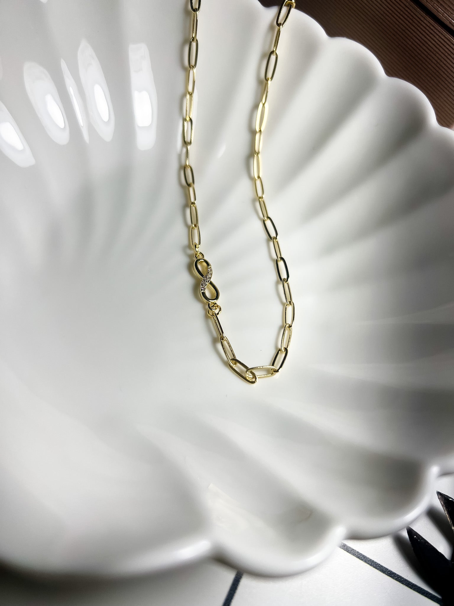 18k Goldplated Infinity Chain Necklace