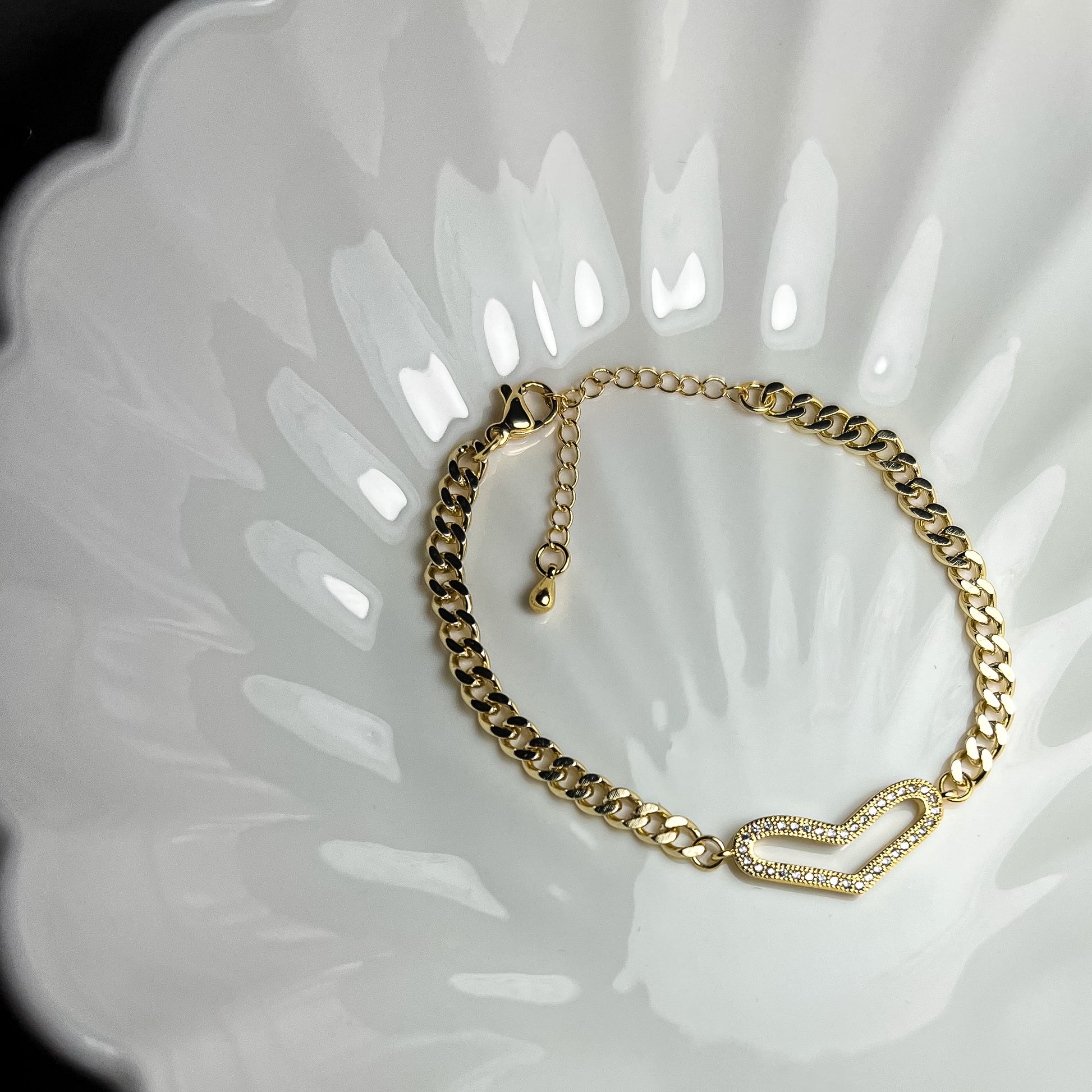 18k Gold-Plated Eternal Golden Heart Bracelet