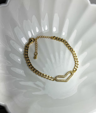 18k Gold-Plated Eternal Golden Heart Bracelet - ROMALI