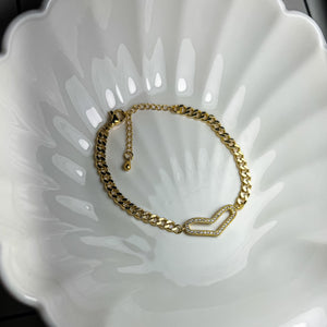 18k Gold-Plated Eternal Golden Heart Bracelet
