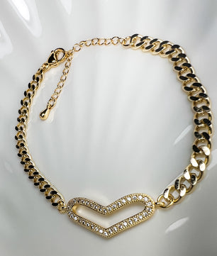 18k Gold-Plated Eternal Golden Heart Bracelet - ROMALI