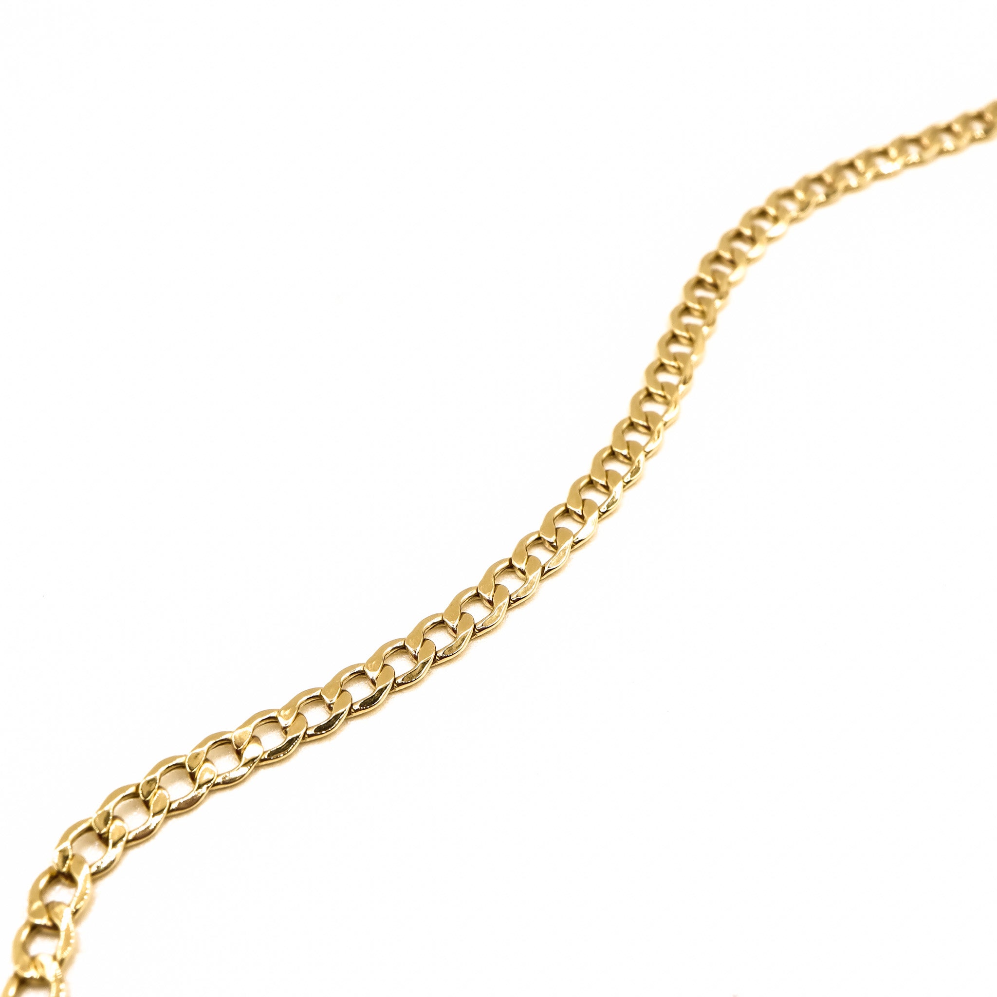 ROMALI 18K Solid Gold Curb Bracelet