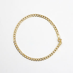 ROMALI 18K Solid Gold Curb Bracelet