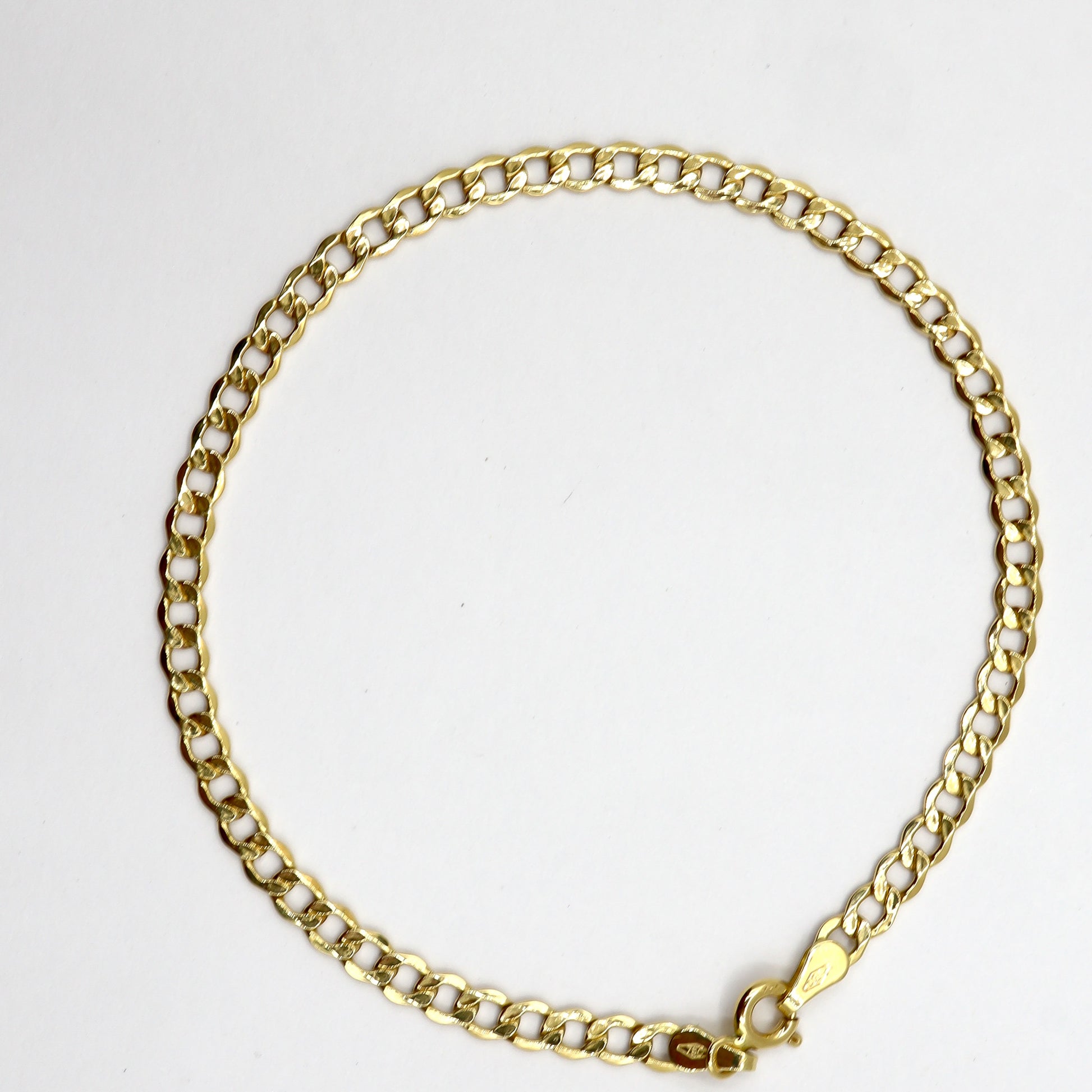 ROMALI 18K Solid Gold Curb Bracelet