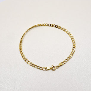 ROMALI 18K Solid Gold Curb Bracelet