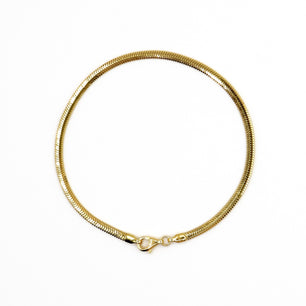 ROMALI 18K Solid Gold Thin Snake Bracelet