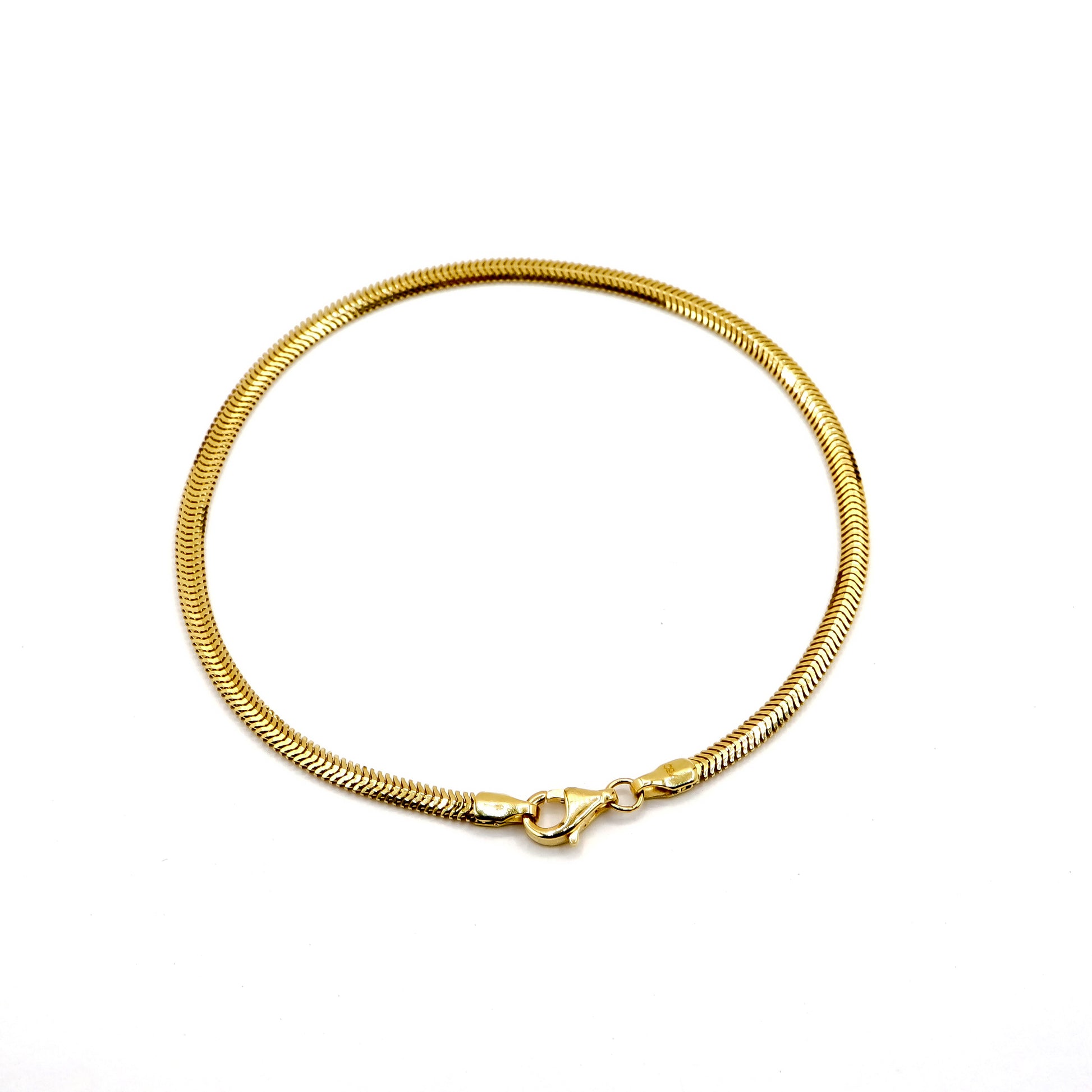 ROMALI 18K Solid Gold Thin Snake Bracelet